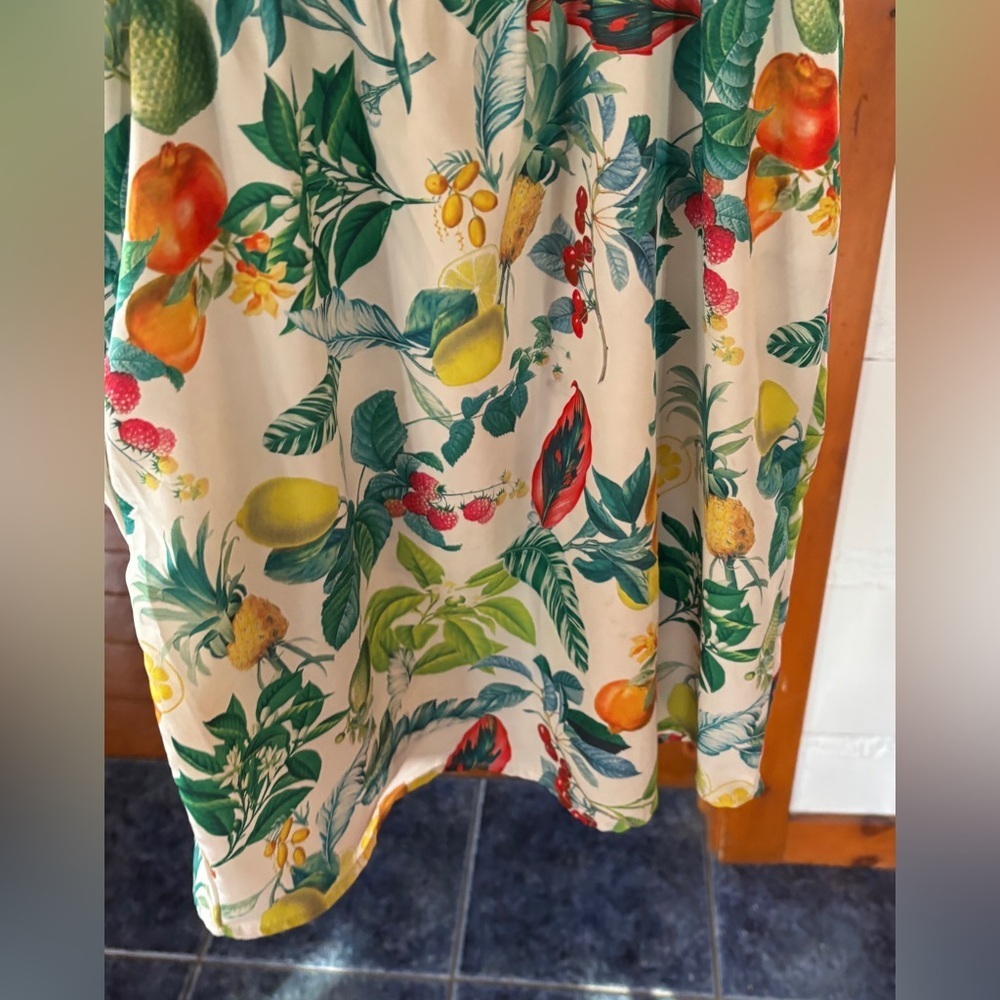 Coquelicot Tropical Fruit Print Dress – Summer Sundress – Size S - Picture 6 of 9